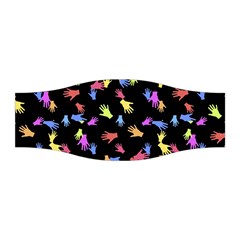 Multicolored Hands Silhouette Motif Design Stretchable Headband by dflcprintsclothing