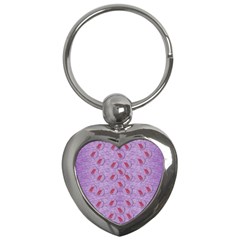 Tropical Flower Forest Of Ornate Colors Key Chain (heart) by pepitasart