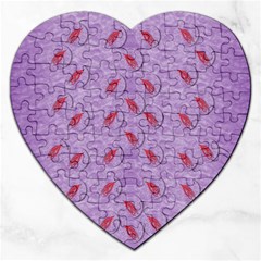 Tropical Flower Forest Of Ornate Colors Jigsaw Puzzle (heart) by pepitasart