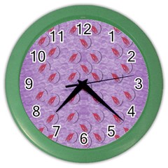 Tropical Flower Forest Of Ornate Colors Color Wall Clock by pepitasart