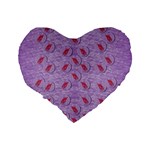 Tropical Flower Forest Of Ornate Colors Standard 16  Premium Flano Heart Shape Cushions Back