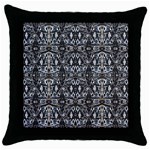 Modern Tribal Geometric Print Throw Pillow Case (Black) Front