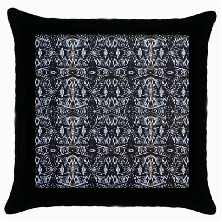 Modern Tribal Geometric Print Throw Pillow Case (Black)