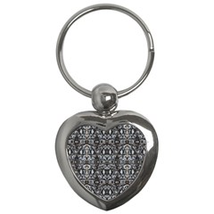 Modern Tribal Geometric Print Key Chain (heart) by dflcprintsclothing