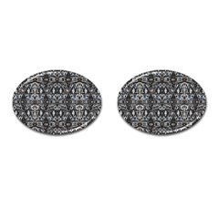 Modern Tribal Geometric Print Cufflinks (oval)