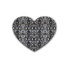 Modern Tribal Geometric Print Heart Coaster (4 Pack) 