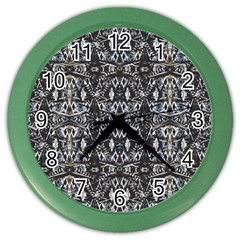 Modern Tribal Geometric Print Color Wall Clock by dflcprintsclothing