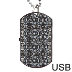 Modern Tribal Geometric Print Dog Tag Usb Flash (two Sides) by dflcprintsclothing