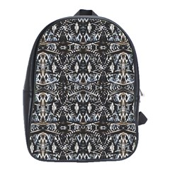 Modern Tribal Geometric Print School Bag (xl) by dflcprintsclothing