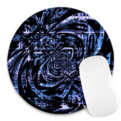 Fractal Madness Round Mousepads by MRNStudios