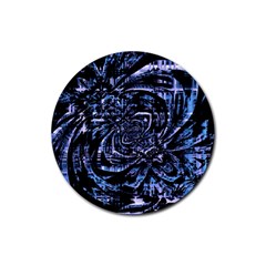 Fractal Madness Rubber Round Coaster (4 Pack)  by MRNStudios