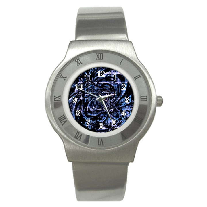 Fractal Madness Stainless Steel Watch