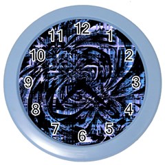 Fractal Madness Color Wall Clock by MRNStudios