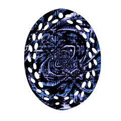 Fractal Madness Ornament (oval Filigree) by MRNStudios