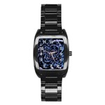 Fractal Madness Stainless Steel Barrel Watch Front