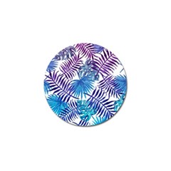 Blue Tropical Leaves Golf Ball Marker (10 Pack) by goljakoff