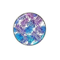 Blue Tropical Leaves Hat Clip Ball Marker by goljakoff