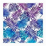 Blue tropical leaves Medium Glasses Cloth (2 Sides) Front