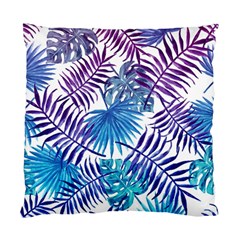 Blue Tropical Leaves Standard Cushion Case (two Sides) by goljakoff