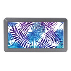 Blue Tropical Leaves Memory Card Reader (mini) by goljakoff