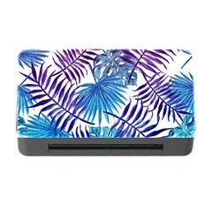 Blue Tropical Leaves Memory Card Reader With Cf by goljakoff