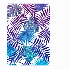 Blue Tropical Leaves Large Garden Flag (two Sides) by goljakoff