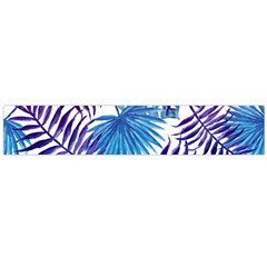 Blue Tropical Leaves Large Flano Scarf  by goljakoff