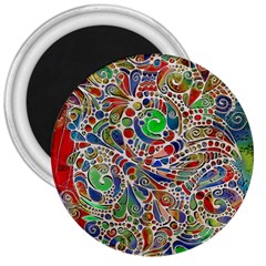 Pop Art - Spirals World 1 3  Magnets by EDDArt