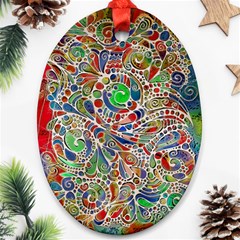 Pop Art - Spirals World 1 Ornament (oval) by EDDArt