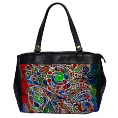 Pop Art - Spirals World 1 Oversize Office Handbag by EDDArt