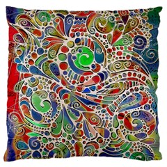 Pop Art - Spirals World 1 Large Cushion Case (two Sides) by EDDArt