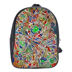 Pop Art - Spirals World 1 School Bag (xl) by EDDArt