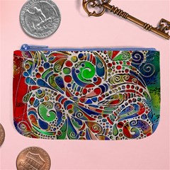 Pop Art - Spirals World 1 Large Coin Purse by EDDArt