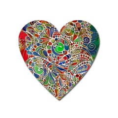 Pop Art - Spirals World 1 Heart Magnet by EDDArt