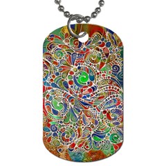 Pop Art - Spirals World 1 Dog Tag (one Side) by EDDArt