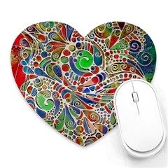 Pop Art - Spirals World 1 Heart Mousepads by EDDArt