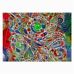 Pop Art - Spirals World 1 Large Glasses Cloth by EDDArt