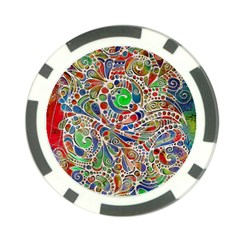 Pop Art - Spirals World 1 Poker Chip Card Guard by EDDArt