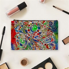 Pop Art - Spirals World 1 Cosmetic Bag (medium) by EDDArt