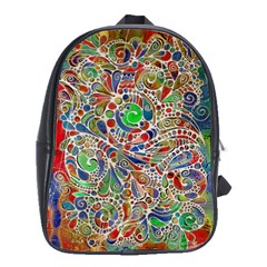 Pop Art - Spirals World 1 School Bag (large) by EDDArt