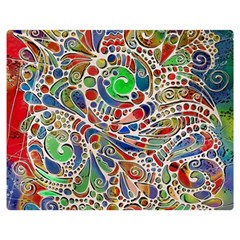 Pop Art - Spirals World 1 Double Sided Flano Blanket (medium)  by EDDArt