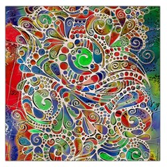 Pop Art - Spirals World 1 Large Satin Scarf (square) by EDDArt