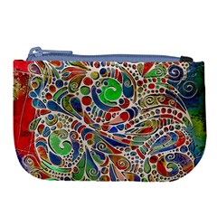 Pop Art - Spirals World 1 Large Coin Purse by EDDArt