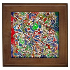 Pop Art - Spirals World 1 Framed Tile by EDDArt