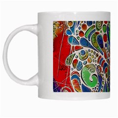 Pop Art - Spirals World 1 White Mugs by EDDArt