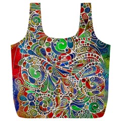 Pop Art - Spirals World 1 Full Print Recycle Bag (xxxl) by EDDArt