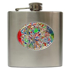 Pop Art - Spirals World 1 Hip Flask (6 Oz) by EDDArt