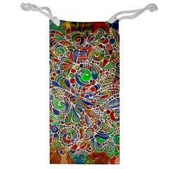 Pop Art - Spirals World 1 Jewelry Bag by EDDArt