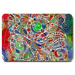 Pop Art - Spirals World 1 Large Doormat  by EDDArt