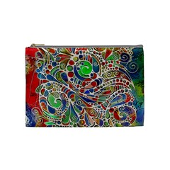 Pop Art - Spirals World 1 Cosmetic Bag (medium) by EDDArt